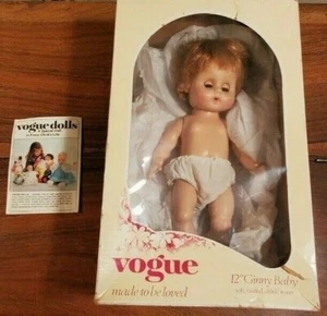 Vintage Vogue Ginny Drink Wet 12" Baby Doll w/ Original Box & Brochure - Picture 1 of 9