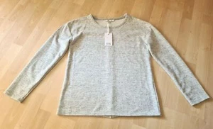 ROSE + OLIV grauer Pullover Sweatshirt Knopfleiste hinten Damengröße Small Oberteil neu mit Etikett - Bild 1 von 6