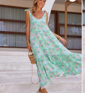 Kenny Flowers The Sunshine State Of Mind Maxi Dress Size Large Sleeveless $168 - Picture 1 of 22