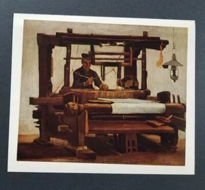 Van Gogh "Il telaio" litografia a colori offset montata 1950 - Foto 1 di 5