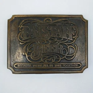Vintage 1970s Falstaff Beer Brass Belt Buckle - Picture 1 of 5