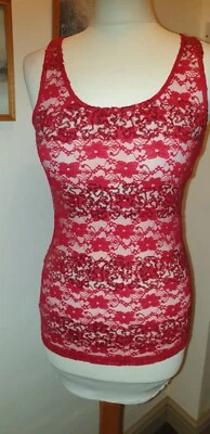 Chaleco Derek Heart ❤ Rojo Lentejuelas Encaje Top Talla M (10) Foto 1 de 4