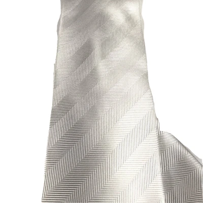 Juego de pañuelos de corbata Rucci Chillino para hombre patrón de rayas plateadas poliéster 3,75" de ancho Foto 1 de 2