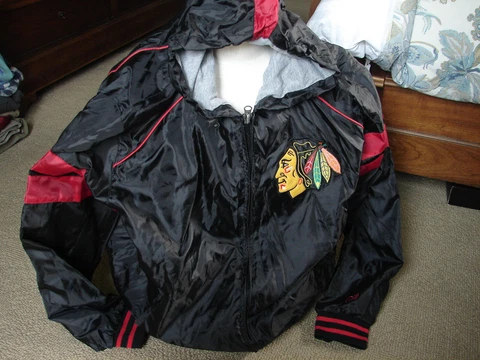 GIIl Apparel By Carl Banks Chicago Blackhawks Jacket Full Zip With Hood Size 3XL Cover