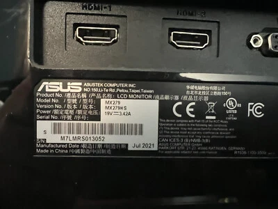 ASUS MX279H LED LCD Widescreen Monitor - Black/Silver - Image 1 of 4