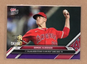 Samuel Aldegheri - 2024 MLB TOPPS NOW Card 655 CALL-UP - 1st WIN - Purple 12/25 - Bild 1 von 2