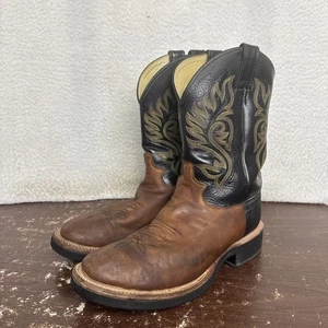 Justin Boots Paluxy 5008 11.5 D Round Toe Cowboy Mens Brown/Black Casual Boots - Picture 1 of 10