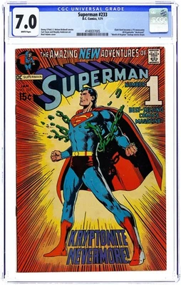 Superman #233 CGC 7.0 1971 4140037005 - Image 1 of 2