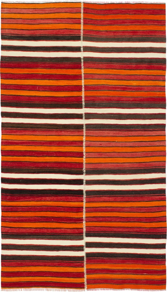 Alfombra oriental tradicional vintage tejida a mano alfombra de lana Kilim de 5'7" x 10'1" Foto 1 de 4