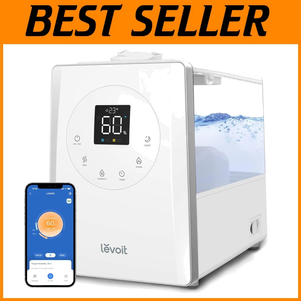 LV600S Smart Warm Cool Mist Humidifier - 753ft² Coverage - Image 1 of 4