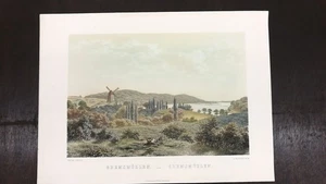 Nay Gremsmöllen - Gremsmühlen. Handkolorierte Original-Lithographie - Bild 1 von 6