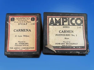 AMPICO Piano Rolls Lot 2 Carmena 57114- F  Carmen Potpourri 60963 Bizet Brockway - Picture 1 of 4