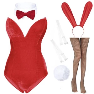 Anime Damen Häschen Mädchen Kostüm Einteiler Body Halloween Cosplay Catsuit... - Bild 1 von 7