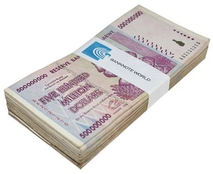 Zimbabwe 500 milioni di dollari, 2008, P-82, usato x confezione da 100 pezzi - Foto 1 di 4