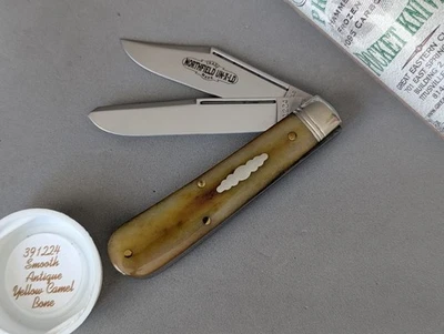 GEC Great Eastern Cutlery #39 Northfield 391224 Horse Rancher hueso amarillo liso Foto 1 de 4