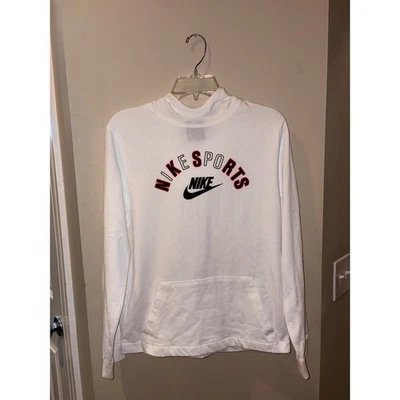 Sudadera con capucha blanca de manga larga con logotipo deportivo talla XL para niños Nike Foto 1 de 4