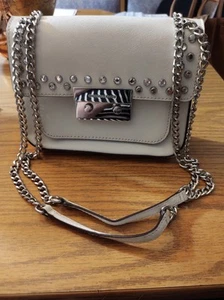 Michael Kors Rhinestone Studded White Crossbody Bag With Built In Wallet - Picture 1 of 10
