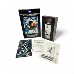 Superman The Movie 1978 VHS Tape WCI Home Video 1979 Big Box + Inserts Rare Vintage - Bild 1 von 18