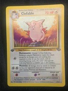 Clefable 17/64 Jungle 1st Edition Regular Pokemon TCG - LP - Picture 1 of 2