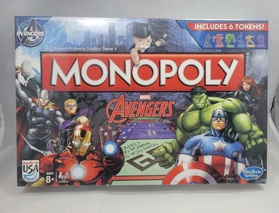 2014 Hasbro Marvel Avengers Edition Monopoly Complete SEALED In Box NEW - Image 1 of 4