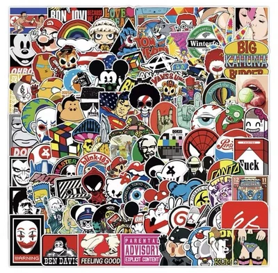 Skate Logo Style Stickers 50pk Mixed Matte Stickers Skateboarding FREE SHIPPING - Image 1 of 2