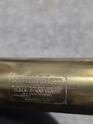 Capt. Christopher Cradock By the officers Of  H.M.S Good Hope 1905 Telescope - Image 1 of 4