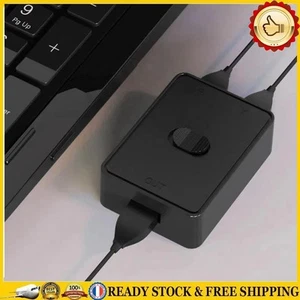 KVM USB HUB 2 en 1 sortie KVM Switch pour PC clavier souris imprimante (USB 2.0) - Bild 1 von 12