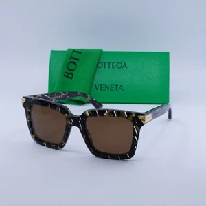 Bottega Veneta BV1005S 007 Cubed Black Havana/Brown 53-21-145 Sunglasses New ... - Picture 1 of 7