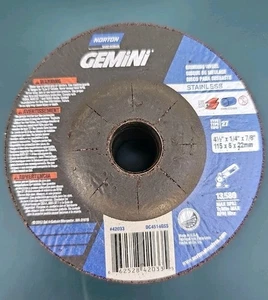 Norton 5 X 3/32 X 7/8 In. Gemini 1-2-3 Depressed Center Wheel Type 27 A/O 8/PK - Picture 1 of 9
