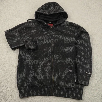 Moletom com capuz Burton vintage grande masculino médio snowboard Y2K com zíper gráfico bolsos de armazenamento - Imagem 1 de 4