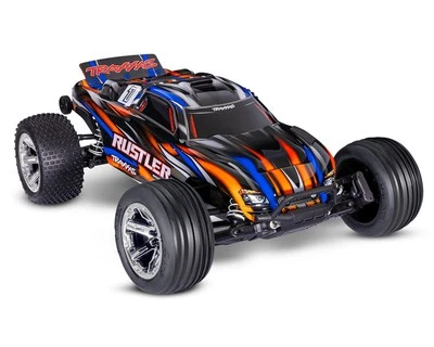 Traxxas Rustler BL-2s HD 1/10 RTR 2WD Brushless Stadium Truck (Orange) - Image 1 of 4