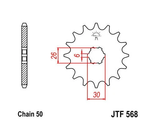 Piñón delantero JT 530 17T para Yamaha XS650/XS650S Heritage Special/TX750/TX650 Foto 1 de 1