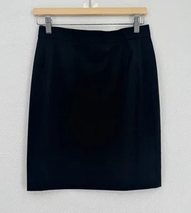 Genny Vintage Damen Schwarz Wolle Mini Bleistiftrock Gr. IT 42 US 6 - Bild 1 von 3