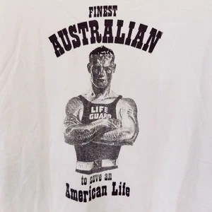 Finest Australian Save American Life Guard Single Stitch XL Shirt paper thin vtg - Bild 1 von 5