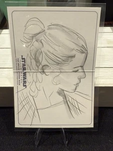 Topps Star Wars 1/1 Illustrated Sketch Booklet Princess Leia Empire Strikes Back - Picture 1 of 2