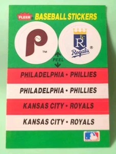 1988 Fleer - Team Stickers Inserts Philadelphia Phillies, Kansas City Royals - Picture 1 of 2