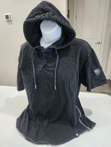 Vintage Southpole T-Shirt Hoodie Distressed Y2K Top Size L Authentic Zipper Side - Picture 1 of 12