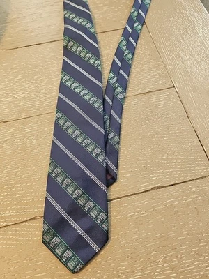 Винтажный синий галстук для компьютера Smithsonian Institute печатная плата. 3x56"" - Изображение 1 из 4