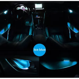 4 Ice Blue Car Door Bowl Handle LED Ambient Atmosphere Light Interior Accessory - Foto 1 di 8