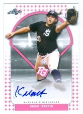 KEVIN MARTIN "NATIONAL SHOWCASE BLANK BACK AUTOGRAPH /1" LEAF PERFECT GAME 2018