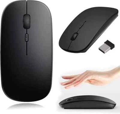 Wireless Bluetooth Mouse – 2.4GHz Slim Optical Mice with USB Receiver for Laptop - Image 1 of 4