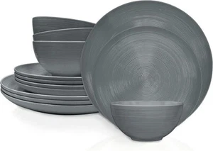 Zak Designs Melamine Dinnerware Set, 12-Piece, Service for 4, American Conventio - Picture 1 of 1