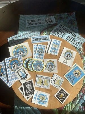 Large Lot Of Volcom Octoberfest Stickers Patches Post Cards Surf Skate Snow - Image 1 of 4