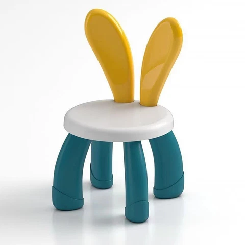 Building block table with children's cute rabbit back chair baby small bench Cover
