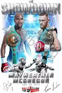 Boxing magnetico Mayweather vs Mcgregor nuovo 4LUVofBOXING dimensioni cartolina - Foto 1 di 1