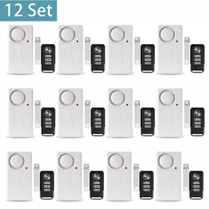 12×Fensteralarm Türalarm mit Fernbedienung 110dB Alarmanlage Einbruchschutz Funk - Bild 1 von 12