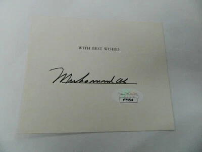 MUHAMMAD ALI  SIGNED BOOK PLATE - JSA/LOA - Image 1 of 2