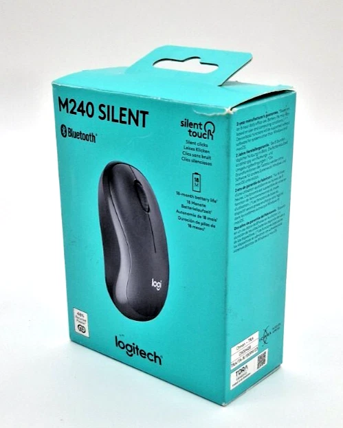 Logitech M240 Maus Silent Wireless Bluetooth Optisch grafit 4000 dpi, 3 Tasten - Bild 1 von 4