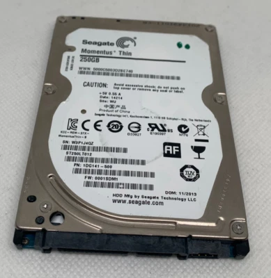 SEAGATE MOMENTUS THIN ST250LT012 250GB 5.4K 16MB SATA II 2.5'' Hard Drive - Image 1 of 3