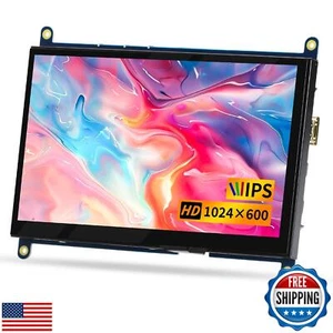 CUQI 7 Inch mini LCD Screen HD IPS 1024x600 Display, mini HDMI Monitor for Ra - Picture 1 of 5
